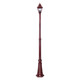 Paris Single Head Tall Post Light - Burgundy Finish / B22 Paris Single Head Tall Post Light - Burgundy Finish / B22